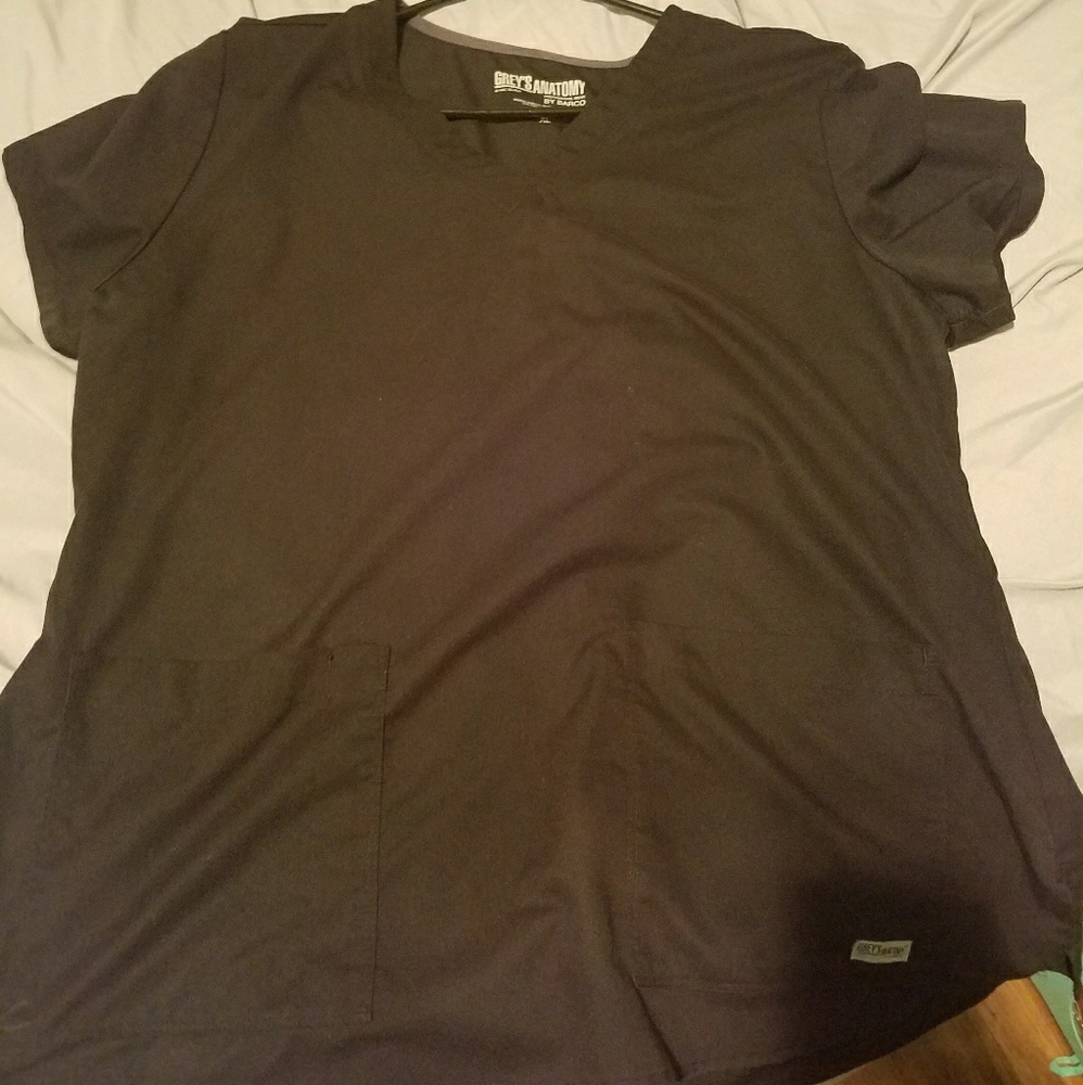 Set of 3 Black Grey's Anatomy scrub tops